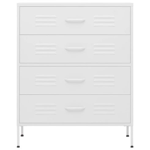 Lady Jillian -  Chest of Drawers White 80x35x101,5 cm Steel